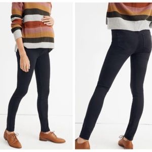 Madewell Maternity Over-the-Belly Skinny Jeans in Lunar Wash Black Size 25